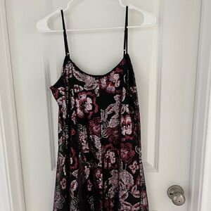 Honey and Rosie Black Dress with Pink Sequins